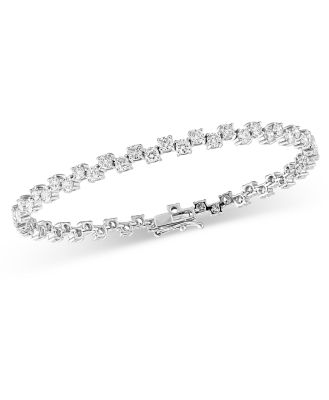 Bloomingdale's Fine Collection Diamond Lattice Tennis Bracelet in 14K White Gold, 5.0 ct. t. w. - Exclusive