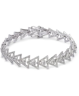 Bloomingdale's Fine Collection Diamond Triangle Link Bracelet in 14K White Gold, 4.0 ct. t. w.