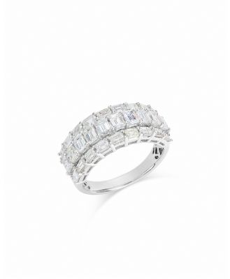 Bloomingdale's Fine Collection Diamond Triple Row Ring in 14K White Gold, 2.70 ct. t. w.