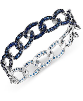 Bloomingdale's Fine Collection Sapphire Link Bracelet in 14K White Gold