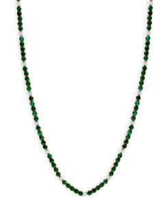 Bloomingdale's Malachite & Diamond Tennis Necklace in 14K Yellow and White Gold, 16 - 100% Exclusive