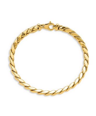 Bloomingdale's Men's 14K Yellow Gold Polished Fancy Link Chain Bracelet - 100% Exclusive