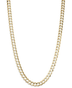 Bloomingdale's Men's Comfort Curb Link Chain Necklace in 14K Yellow Gold, 22 - 100% Exclusive