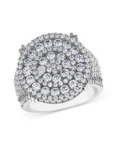 Bloomingdale's Men's Diamond Cluster Statement Ring in 14K White Gold, 3.25 ct. t.w.