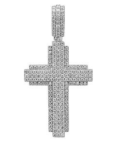 Bloomingdale's Men's Diamond Cross Pendant in 14K White Gold, 2.4 ct. t.w. - 100% Exclusive