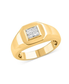 Bloomingdale's Men's Diamond Signet Ring in 14K Yellow Gold, 0.20 ct. t.w. - 100% Exclusive