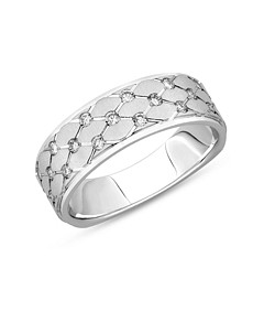 Bloomingdale's Men's Diamond Textured Band in 14K White Gold, 0.50 ct. t.w. - 100% Exclusive