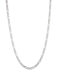 Bloomingdale's Men's Figaro Link Chain Necklace in 14K White Gold, 24 - 100% Exclusive