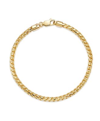 Bloomingdale's Men's Franco Link Chain Bracelet in 14K Yellow Gold - 100% Exclusive