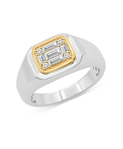 Bloomingdale's Men's Mosaic Diamond Ring in 14K White & Yellow Gold, 0.50 ct. t.w. - 100% Exclusive