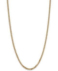 Bloomingdale's Men's Wheat Link Chain Necklace in 14K Yellow Gold, 24 - 100% Exclusive