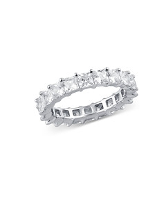 Bloomingdale's Princess Cut Diamond Eternity Band in 14K White Gold, 4.0 ct. t.w.