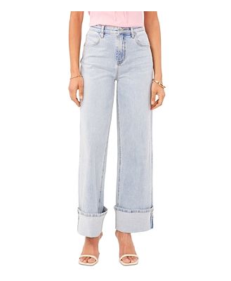 1.state High Rise Flared Jeans in Light Blue