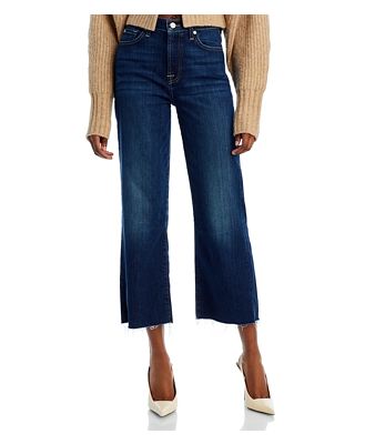 7 For All Mankind Alexa High Rise Cropped Wide Leg Jeans in Diane