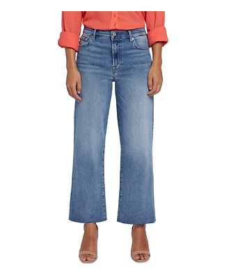 7 For All Mankind High Rise Cropped Wide Leg Alexa Jeans in Heidi