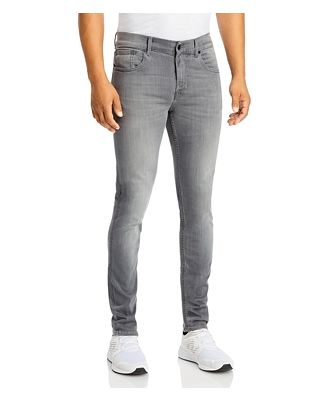 7 For All Mankind Luxe Performance Plus Slimmy Tapered Slim Fit Jeans in Gray