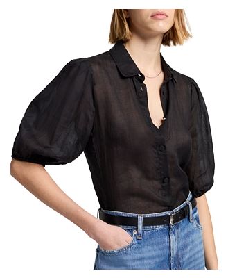 7 For All Mankind Puff Sleeve Blouse