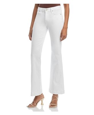 7 For All Mankind Slim Illusion Dojo High Rise Wide Leg Jeans in Luxe White
