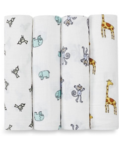 Aden and Anais Jungle Jam Swaddles, Pack of 4 - Baby