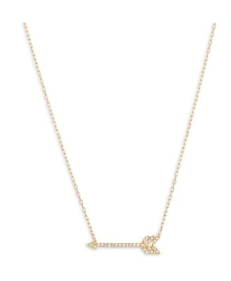 Adina Reyter 14K Yellow Gold Pave Diamond Arrow Pendant Necklace, 15