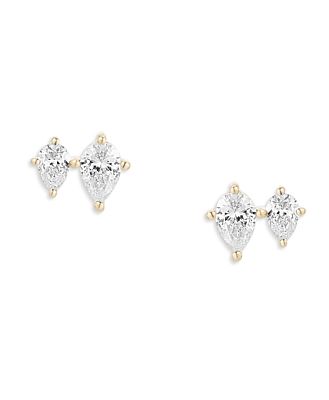 Adina Reyter 14K Yellow Gold Premier Amigos Diamond Double Teardrop Post Earrings