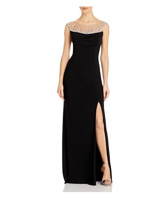 Adrianna Papell Illusion Mermaid Gown