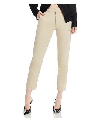 Ag Caden Straight Trousers in Cream Froth