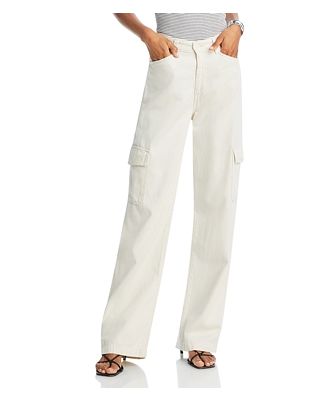 Ag Gatina High Rise Wide Leg Cargo Jeans in Opal Stone