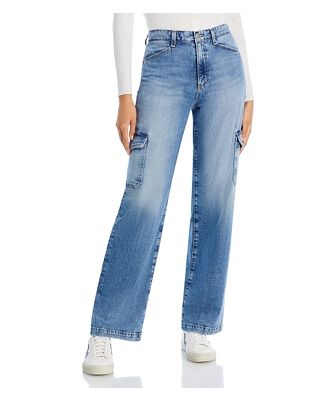 Ag Wide Leg Cargo Jeans in Exile