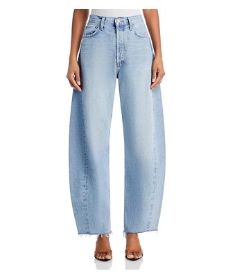 Agolde Luna High Rise Pieced Bowed Leg Jeans in Void