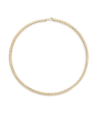 Alberto Amati 14K Yellow Gold Braid Link Collar Necklace, 17