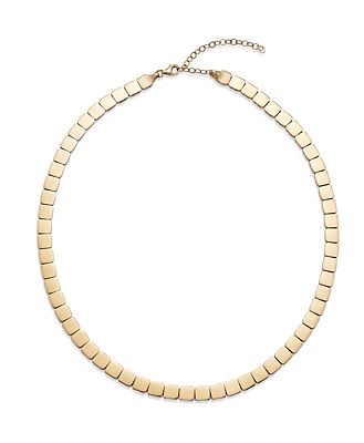Alberto Amati 14K Yellow Gold Polished Square Link Collar Necklace, 18