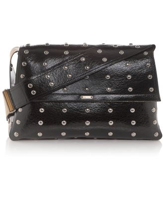 Alexander McQUEEN Slouch Embellished Leather Shoulder Bag