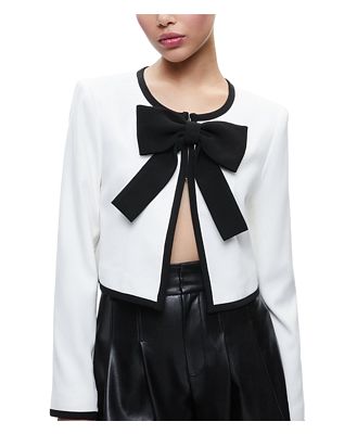 Alice and Olivia Kidman Bow Cropped Top