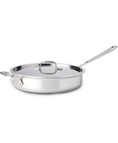 All Clad Stainless Steel 3 Quart Saute Pan with Lid