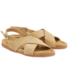 Ancient Greek Sandals Women's Ikesia Slip On Buckled Slingback Footbed Sandals