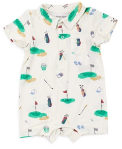 Angel Dear Unisex Golf Polo Shortie Romper - Baby