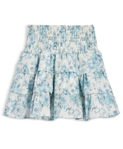 Aqua Girls' Cotton Printed Smocked Tiered Skirt, Little Kid, Big Kid - 100% Exclusive