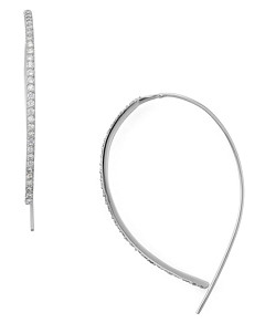 Aqua Sterling Silver Threader Hoop Earrings - 100% Exclusive