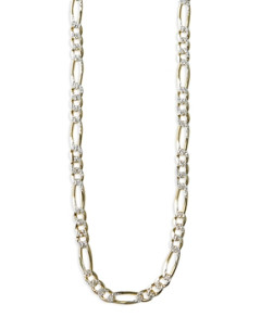 Argento Vivo Diamond Cut Figaro Chain Necklace in 18K Gold Plated Sterling Silver, 16