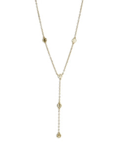 Argento Vivo Hammered Disc Lariat Necklace in 18K Gold Plated Sterling Silver, 16
