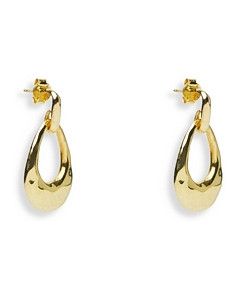 Argento Vivo Hammered Drop Earrings in 18K Gold Plated Sterling Silver