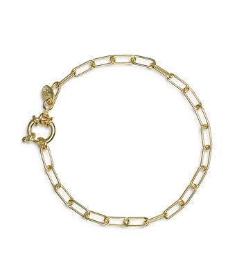 Argento Vivo Paperclip Chain Bracelet in 18K Gold Plated Sterling Silver