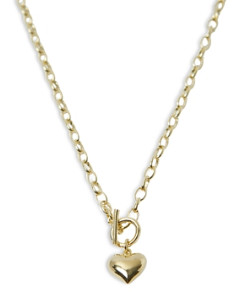 Argento Vivo Paperclip Heart Pendant Necklace, 17