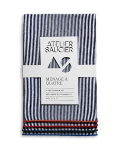 Atelier Saucier Americana Stripe Napkins, Set of 4