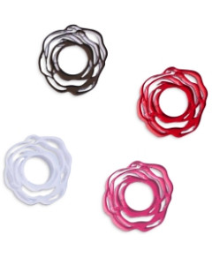 Atelier Saucier Champs de Roses Napkin Rings, Set of 4