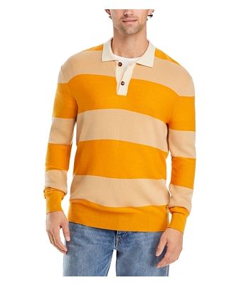 Atm Anthony Thomas Melillo Merino Wool & Cotton Sweater Knit Regular Fit Polo Shirt
