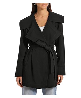 Bagatelle Belted Draped Trench Coat