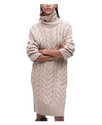 Barbour Woodlane Cable Knit Sweater Dress