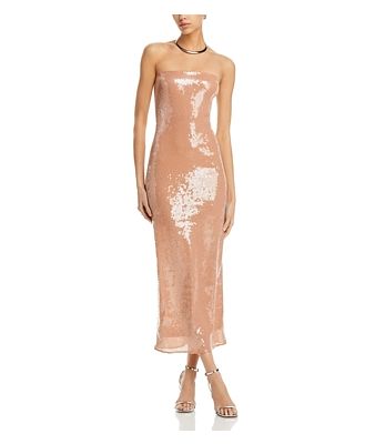 Bardot Launa Sequin Strapless Maxi Dress